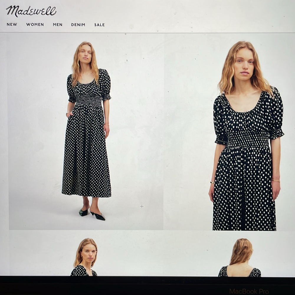 Madewell Smocked Waist Midi Dress